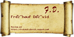 Frühauf Dávid névjegykártya